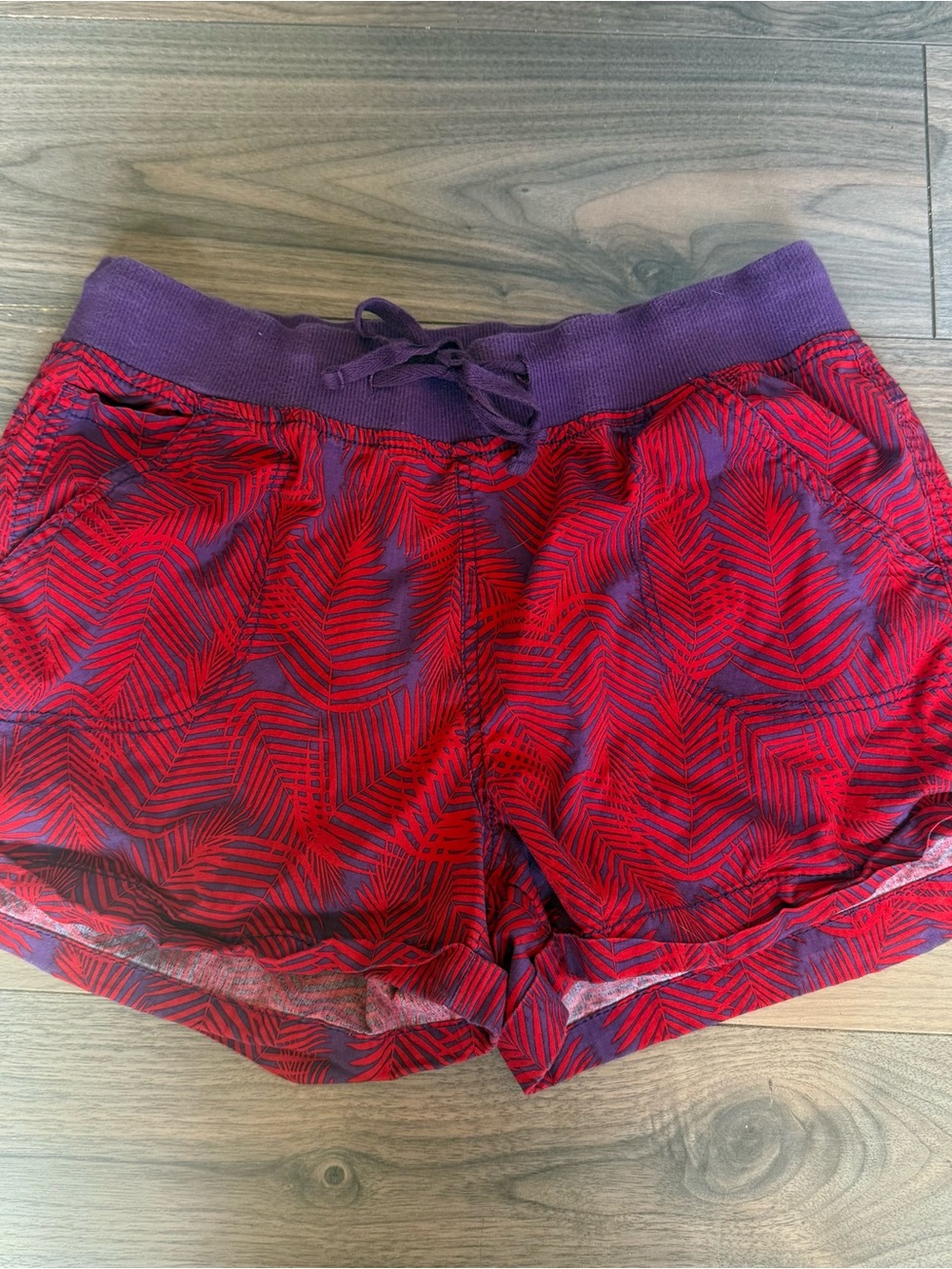 Red and Purple Athletic Shorts